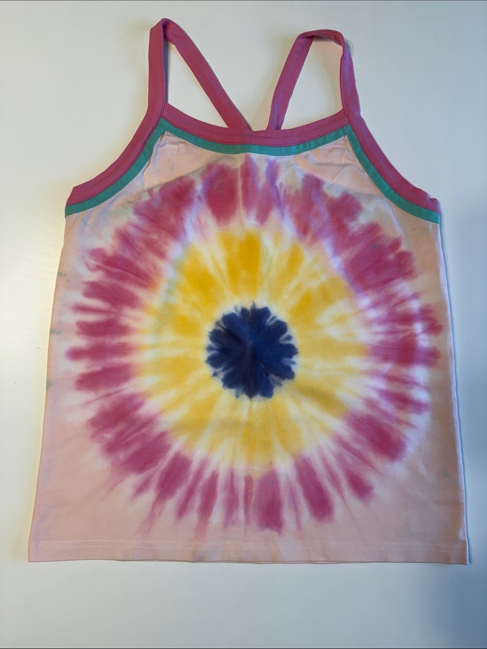 Matilda Jane Tie-Dye Tank Top in Pink, Yellow, Blue Sz 14 EUC